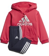 Adidas I Logo Jog Fl1 Kids Tracksuit Blue Pink GK1651