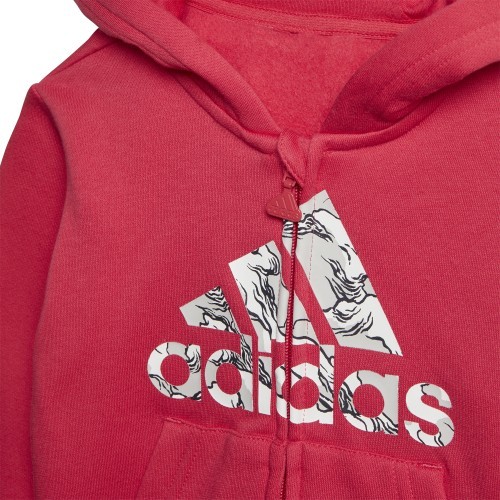 Adidas I Logo Jog Fl1 Kids Tracksuit Blue Pink GK1651