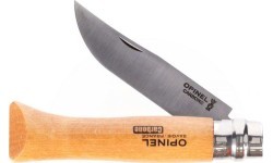Нож Opinel 9 carbon с буковой рукоятью в блистере