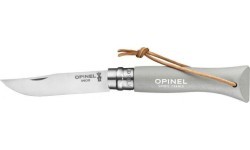 Складной нож Opinel Colorama 06 inox серый со шнурком