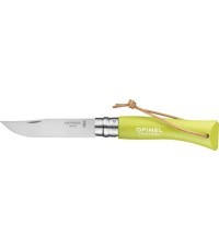 Нож Opinel Colorama 07 inox с темляком, светло-зелёный