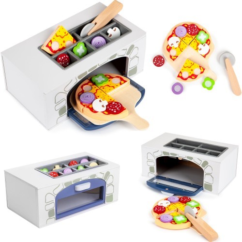 Wooden Pizza Oven + Accessories Ecotoys