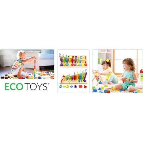 Educational toy abacus, blocks of figures ECOTOYS