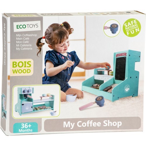 Wooden kitchen, cafe shop, bakery shop ECOTOYS