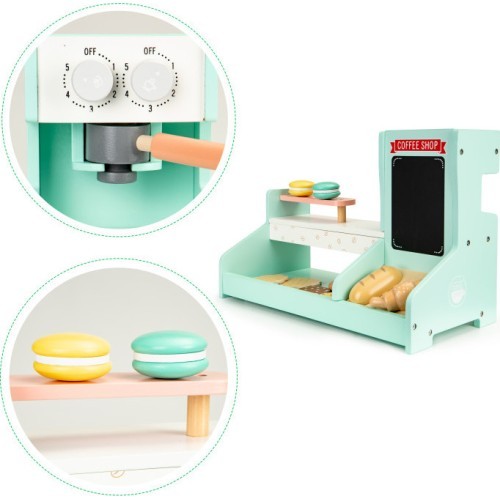 Wooden kitchen, cafe shop, bakery shop ECOTOYS