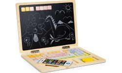 Развивающий магнитный ноутбук с буквами и цифрами Eco Toys, синий