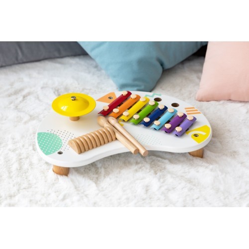 Muzikinis staliukas su cimbolais ECOTOYS +18 mėn.