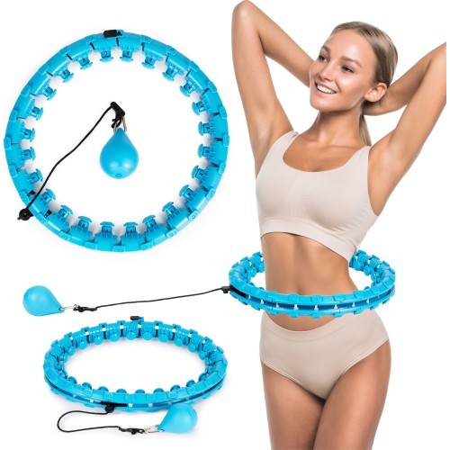 Hula hop with massager and extra weight for fitness training