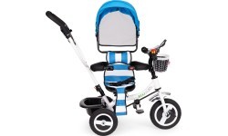 Triratukas su 360° pasukama sėdyne ir sudedamu stogeliu Ecotoys, pilkas