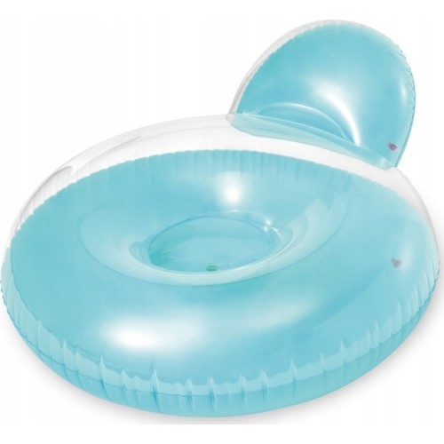 Circular inflatable mattress lounger for swimming white Intex 58889
