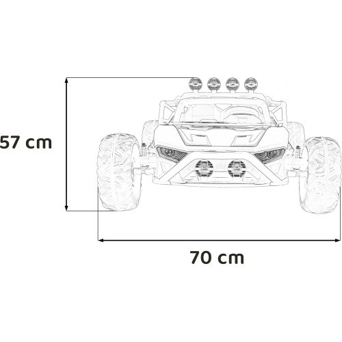 Электромобиль Buggy Racing 5, красный