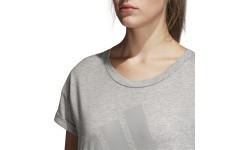Adidas Ess Lin Lo Tee women's shirt, grey CZ5775