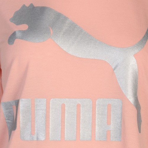 Puma Palaidinė Classics Logo Tee Pink 575067 31