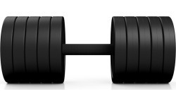 Guma dengtas hantelis Marbo Sport, raudonas, 42,5 kg