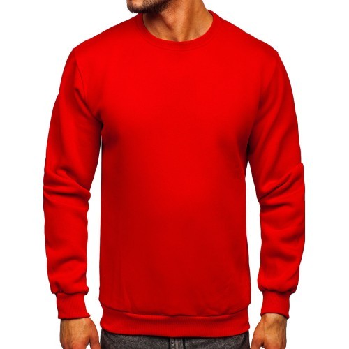 J.Style Men's Fleece Sweatshirt Red 68B2001-18