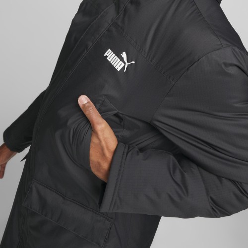 Мужская утеплённая куртка-парка Puma с капюшоном, чёрная, 849318 01