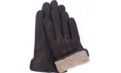 Prius Lux Men's Genuine Leather Gloves Black DH0018