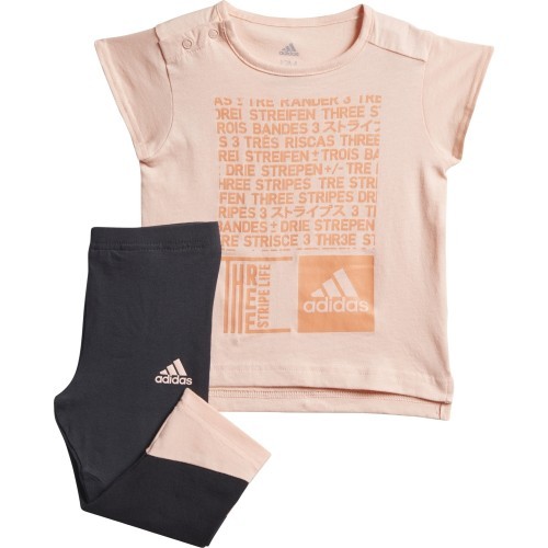 Adidas Sportinis Kostiumėlis Vaikams I MM Tight Set Coral Black DJ1566