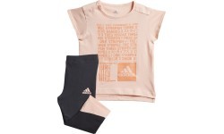 Adidas Sportinis Kostiumėlis Vaikams I MM Tight Set Coral Black DJ1566