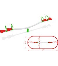 Metalinės keturvietės sūpynės CM-1700 1