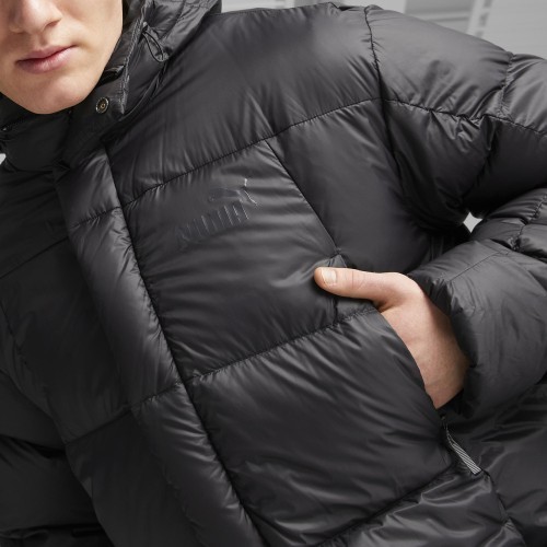 Puma Lightweight Hooded Down Jacket for Men Black 675377 01