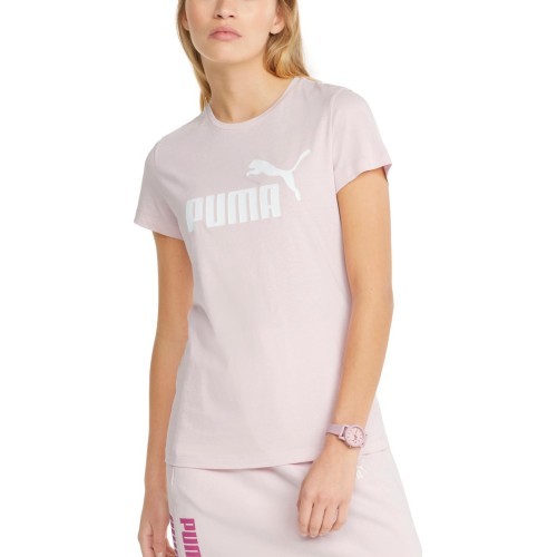 Puma Ess Logo Tee Women's Shirt Pink 586775 82