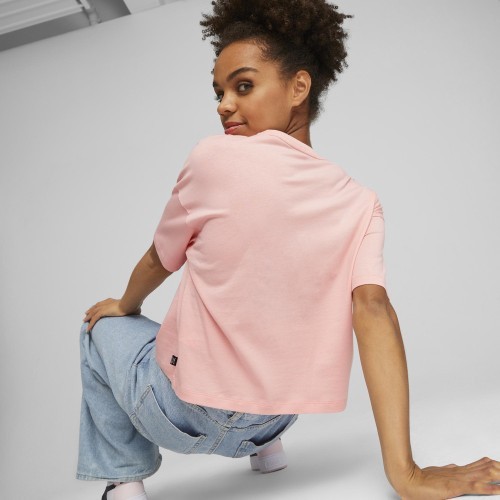 Puma Palaidinė Moterims Ess Cropped Logo Pink 586866 67