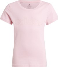 Футболка для девочек Adidas G Lin T, розовая, GN4049