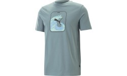 Puma Cotton Men's T-Shirt Graphics Wave Tee Green 674483 84