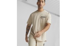 Puma Open Road Tee Men's Cotton T-Shirt Granola Creamy 673401 88