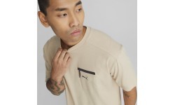 Мужская хлопковая футболка Puma Open Road Tee Granola Creamy 673401 88