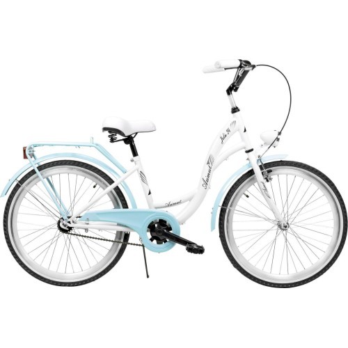 Dviratis AZIMUT Julie 24" 2025 white-turquoise