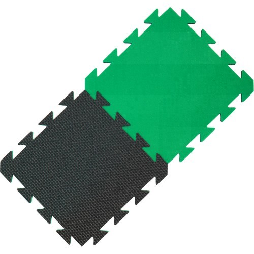 Коврик-пазл Yate, 29x29x1,2 см, светло-зеленый/черный