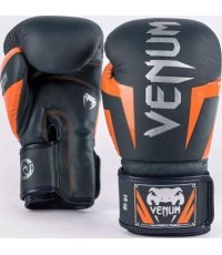 "Venum Elite" bokso pirštinės - Navy/Silver/Orange