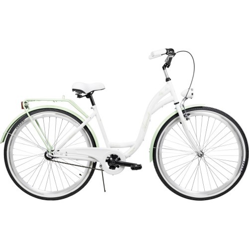 Dviratis AZIMUT City Lux 28" 2025 white-mint
