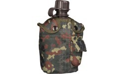 Фляга пластиковая Mil-Tec FLECTAR в стиле US с чехлом, 1 л