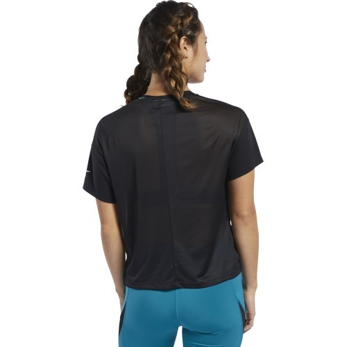 Женская футболка Reebok Wor Comm Poly Tee чёрная FQ0401