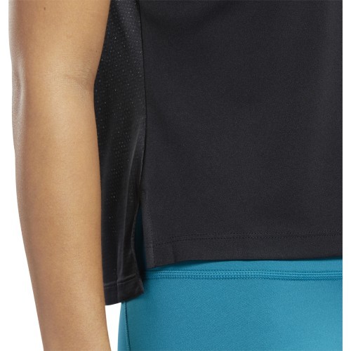 Reebok Wor Comm Poly Tee women's T-shirt black FQ0401