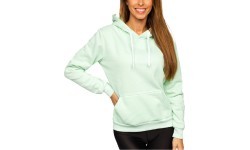 J.Style Women's Fleece Sweatshirt Mint 68W02-61