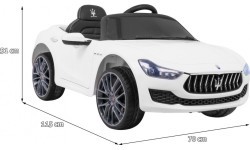 Maserati Ghibli elektromobilis, baltas