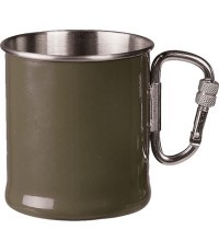 Nerūdijančio plieno puodelis su karabinu OD, 250 ml