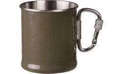 Nerūdijančio plieno puodelis su karabinu OD, 250 ml