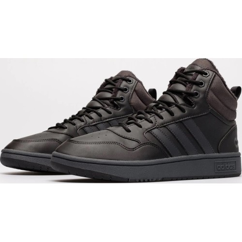 Мужские кроссовки Adidas Hoops 3.0 Mid WTR, чёрные GW6421