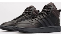 Мужские кроссовки Adidas Hoops 3.0 Mid WTR, чёрные GW6421