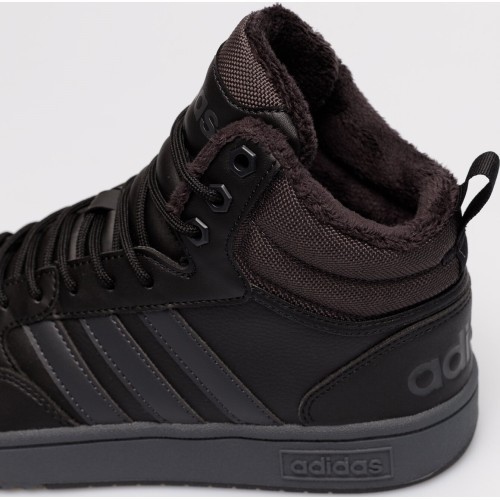 Мужские кроссовки Adidas Hoops 3.0 Mid WTR, чёрные GW6421