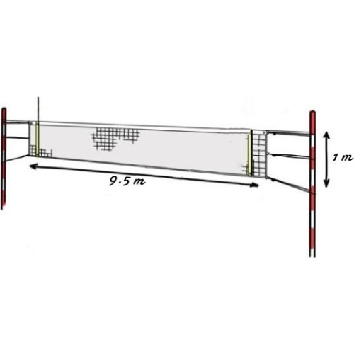 Volleyball Net Pokorny Site League Sport, 9.5 x 1.0m