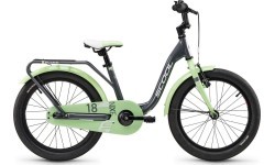Велосипед S'COOL niXe 18" 1-скоростной coaster-brake алюминиевый, тёмно-серый-пастельно-зелёный