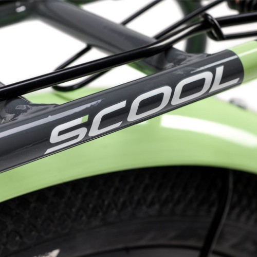 Велосипед S'COOL niXe 18" 1-скоростной coaster-brake алюминиевый, тёмно-серый-пастельно-зелёный