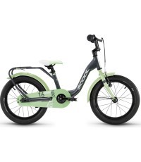 Dviratis S'COOL niXe 16" 1-speed coaster-brake Aluminium dark grey-pastel green