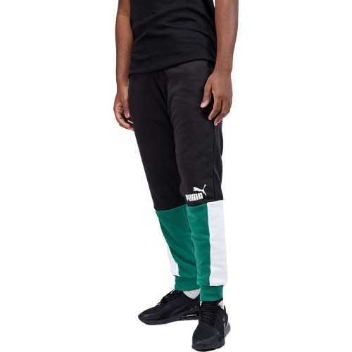 Puma Men's Sweatpants Ess+ Block Black White Green 848007 37
